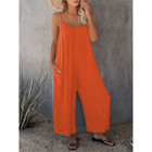 Loose Wide-Leg Romper with Pockets product image