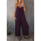 Loose Wide-Leg Romper with Pockets product image