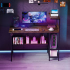 48” Computer Desk with Power Outlets & Storage Shelves product image
