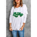 Brinley Chenille Lucky Pattern Sweatshirt product image