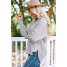 Skye Smocked Cuffed Boyfriend Shirt with Pocket product image
