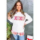 Logan XOXO Glitter Chenille Cable Knit Pullover Sweatshirt product image