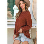 Hayden Textured Crew Neck Loose Sweater product image