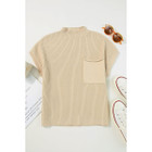 Lindsey Patch Pocket Ribbed Knit Short Sleeve Sweater product image