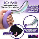 PRISMS Vibra-Glass 10X Pari Dual Ended G-Spot Vibrator product image