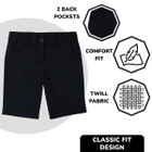 Boys' Stretch Slim Fit School Uniform Twill Shorts product image