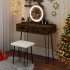 Vanity Desk with Stool and Adjustable Lighted Mirror product image