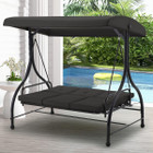 3-Seat Outdoor Porch Swing with Adjustable Backrest and Canopy product image