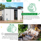10'x10' Outdoor Metal Storage Shed with Lockable Doors product image