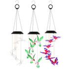 LED Solar Hummingbird, Butterfly, Dragonfly Wind Chimes (3-Pack) product image
