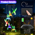 LED Solar Hummingbird, Butterfly, Dragonfly Wind Chimes (3-Pack) product image