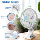 2 Speed Oscillating Clip-On Fan  product image