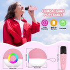 Portable Mini Karaoke Machine for Kids, Bluetooth Speaker with Wireless Microphone,MP3 Player,Perfect for Birthday and Family Parties(2 Mic) product image