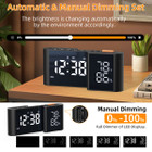 Dual Screen LED Digital Alarm Clock with FM Radio Temperature and Humidity Display product image