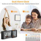 Dual Screen LED Digital Alarm Clock with FM Radio Temperature and Humidity Display product image
