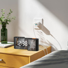 Dual Screen LED Digital Alarm Clock with FM Radio Temperature and Humidity Display product image
