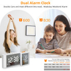 Dual Screen LED Digital Alarm Clock with FM Radio Temperature and Humidity Display product image