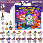 Halloween CountDown Advent Calendar with Ghost Gnome Pumpkin Plush Toys Dolls Pendants Ornaments For Indoor Outdoor Home Party Decoration product image