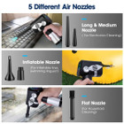 Electric Air Duster Cordless Compressed Dust Blower with 3-Gear to 38000 RPM High Pressure Air Blower Rechargeable for Computer,Car,Inflatable product image