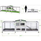 94.5'' Outdoor Rabbit Hutch with 8 Wheels product image