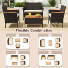 4-Piece Patio Wicker Sofa Set With Coffee Table product image