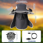 Wide Brim Sun Hat with Dual Cooling Fans product image