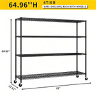 4-Tier Heavy Duty Wire Shelf Rack with Wheels product image