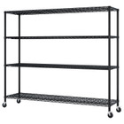 4-Tier Heavy Duty Wire Shelf Rack with Wheels product image