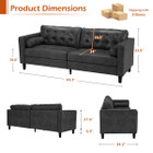 3-Seater 84.2” Mid-Century Sofa Couch with Pillows product image