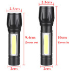 Mini Zoomable USB Rechargeable LED Flashlight (4-Pack) product image