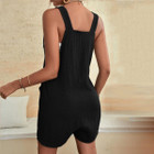 Women's Textured Knotted Strap Short Overalls product image