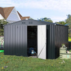 12' x 10' Metal Storage Shed for Outdoor and Lockable Doors product image