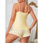 Women's Ruffled Hem Floral Pajama Set product image