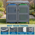 Outdoor Trash Can Storage Shed for 2 or 3 Bins product image