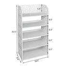 White Carved 5-Tier Shoe Rack  product image