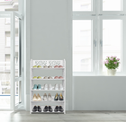 White Carved 5-Tier Shoe Rack  product image