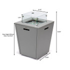 37,000 BTU Propane Steel Fire Pit Table with Wind Guard product image