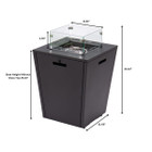 37,000 BTU Propane Steel Fire Pit Table with Wind Guard product image