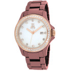 Jivago Women's Ceramic Maroon MOP Dial Watch product image