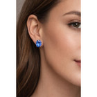Sterling Silver Tanzanite Oval Screwback Stud Earrings product image