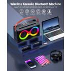 Karaoke Machine, Portable Bluetooth Speaker with 2 Wireless Microphones product image