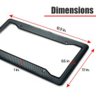 Zone Tech Carbon Fiber Plastic License Plate Frame (2-Pack) product image