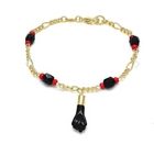 18K-Gold-Plated Azabache Protection Charm Bracelet product image