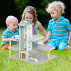  3-Tier Wooden Garage Playset with Interactive Elevator product image