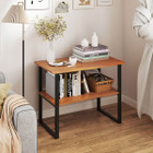 2-Tier Teak Bathroom Storage Shelves product image