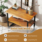 2-Tier Teak Bathroom Storage Shelves product image