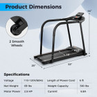 2.5 HP  Walking Treadmill with  Long Handrails product image