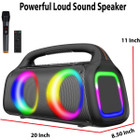 Portable Bluetooth Speaker with LED DJ Lights product image