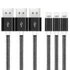 10-Foot Braided MFi Lightning Cables for Apple® Devices (3-Pack) product image