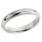 Unisex Comfort Fit 4mm Milgrain Wedding Band Ring in Sterling Silver product image